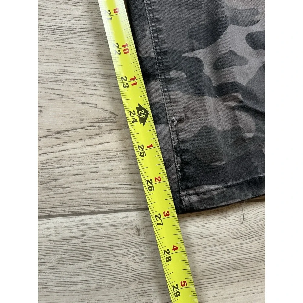 Democracy Jeans Womens 8 Gray Camo Ab Technology Skinny Ankle Stretch Pants